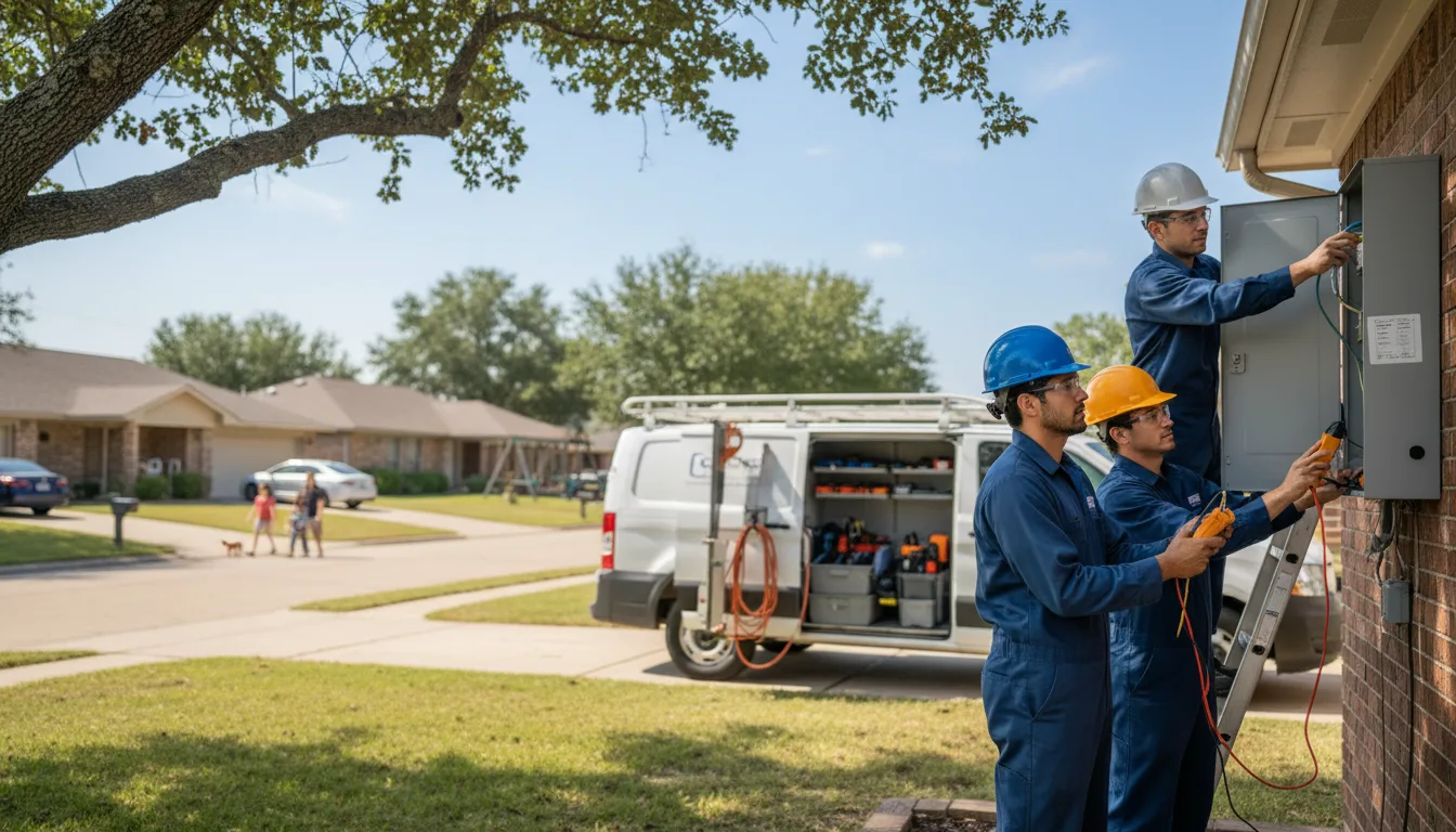 Certified electrician providing emergency electrical services in Pocola, OK